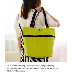 FOLDABLE SHOPPING TROLLEY TOTE BAG