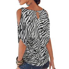 将图片加载到图库查看器，WOMEN O NECK SLEEVELESS LEOPARD T-SHIRT
