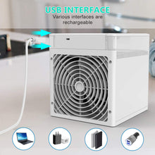 将图片加载到图库查看器，Multi-functional mini desktop cooler（Water cooling,Color switching）/home/office/bedroom
