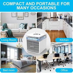 Multi-functional mini desktop cooler（Water cooling,Color switching）/home/office/bedroom