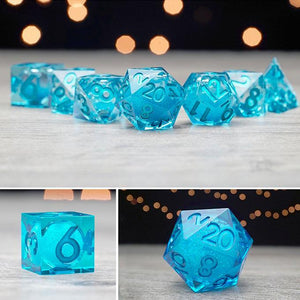 Handcrafted-Fascinating Liquid Core RPG Dice Set