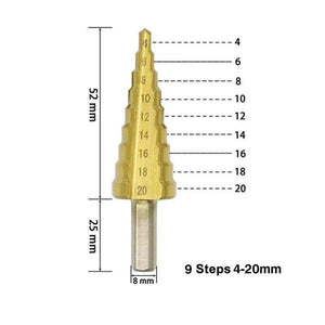 Titanium Step Drill (3 pieces)