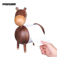 将图片加载到图库查看器，Creative little wooden donkey tissue holder
