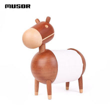 将图片加载到图库查看器，Creative little wooden donkey tissue holder
