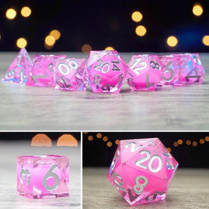 Handcrafted-Fascinating Liquid Core RPG Dice Set