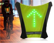 将图片加载到图库查看器，Cycling Bicycle LED Wireless Safety Turn Signal Light Vest for Riding Night Guiding
