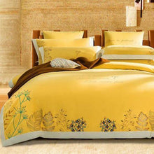 将图片加载到图库查看器，Brushed Cotton Embroidery Premium Duvet Cover Set-Silver Village
