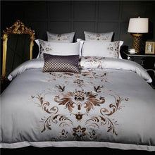 将图片加载到图库查看器，Royal luxury embroidery Egyptian cotton Duvet Cover Set
