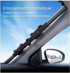 Automobile retractable sun visor