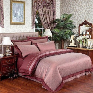 Vetora Luxury Silk Jacquard Cotton Duvet Cover Set