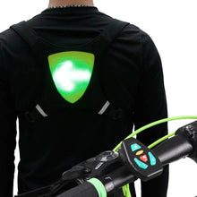 将图片加载到图库查看器，Cycling Bicycle LED Wireless Safety Turn Signal Light Vest for Riding Night Guiding
