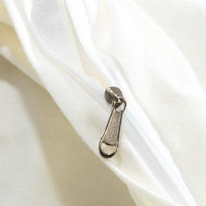 Brushed Cotton Embroidery Premium Duvet Cover Set-Silver Village
