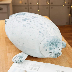 Fluffy Plush Seal Pillow