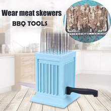 将图片加载到图库查看器，BBQ meat skewer tools 49 string skewers artifact machine barbecue meat stringer
