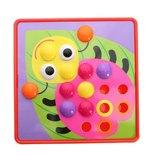 将图片加载到图库查看器，Button Nail 3D Puzzles Creative Children Assembling Big Mushrooms Enlightenment Educational Toys
