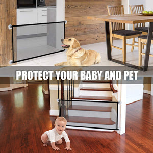 PORTABLE KIDS &PETS SAFETY DOOR GUARD