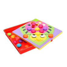 将图片加载到图库查看器，Button Nail 3D Puzzles Creative Children Assembling Big Mushrooms Enlightenment Educational Toys
