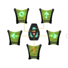 将图片加载到图库查看器，Cycling Bicycle LED Wireless Safety Turn Signal Light Vest for Riding Night Guiding
