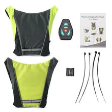 将图片加载到图库查看器，Cycling Bicycle LED Wireless Safety Turn Signal Light Vest for Riding Night Guiding
