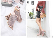 将图片加载到图库查看器，WOMAN SHOES FISH MOUTH ROME ELASTIC BAND HIGH-HEELED SHOES HETEROMORPHIC HEEL HEART-SHAPED HEEL PUMPS
