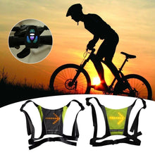 将图片加载到图库查看器，Cycling Bicycle LED Wireless Safety Turn Signal Light Vest for Riding Night Guiding
