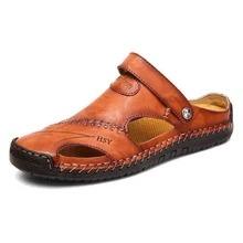 将图片加载到图库查看器，Durable Genuine Leather Sandal
