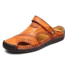 将图片加载到图库查看器，Durable Genuine Leather Sandal
