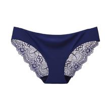 将图片加载到图库查看器，Women&#39;s Sexy Lace Panties Seamless Cotton Crotch Breathable Ladies Low-Rise Lingerie Underwear Comfortable Underpants
