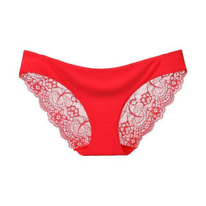 Women's Sexy Lace Panties Seamless Cotton Crotch Breathable Ladies Low-Rise Lingerie Underwear Comfortable Underpants